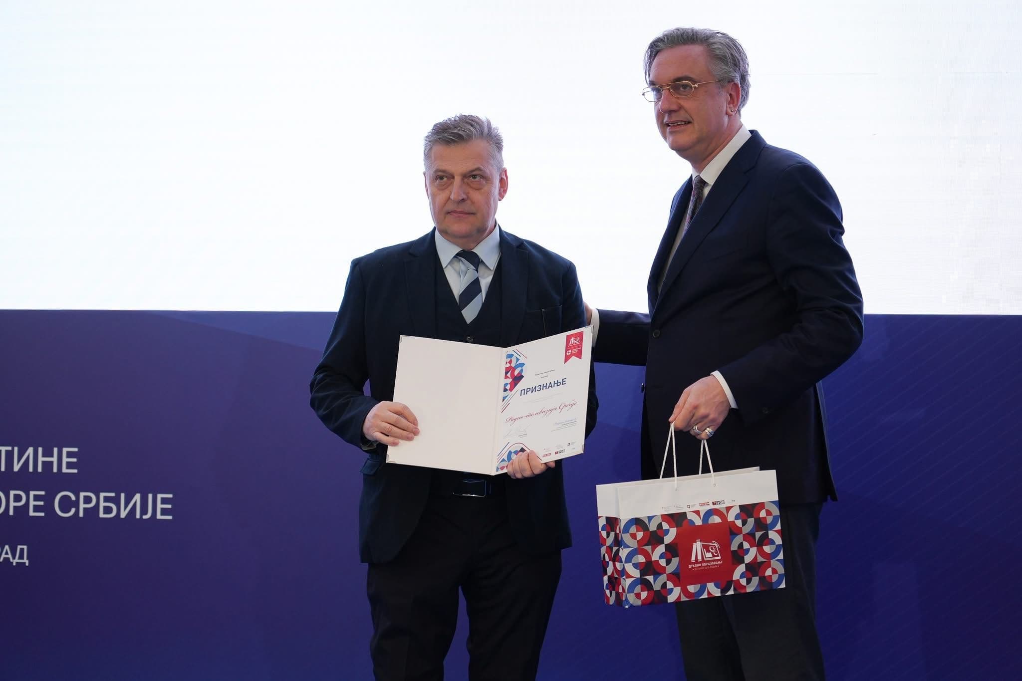Uručena priznanja za izraziti doprinos u realizaciji dualnog obrazovanja